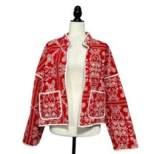 🆕 AUTRES FILLES Paisley Handkerchief Quilted Jacket